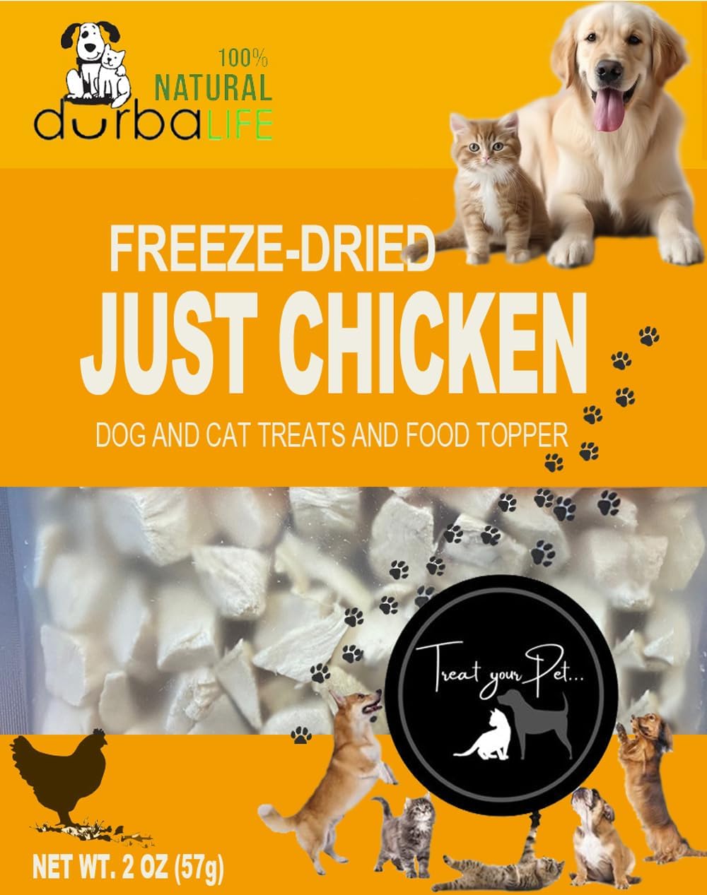 Freeze Dried Dog and Cat Treats Food Topper