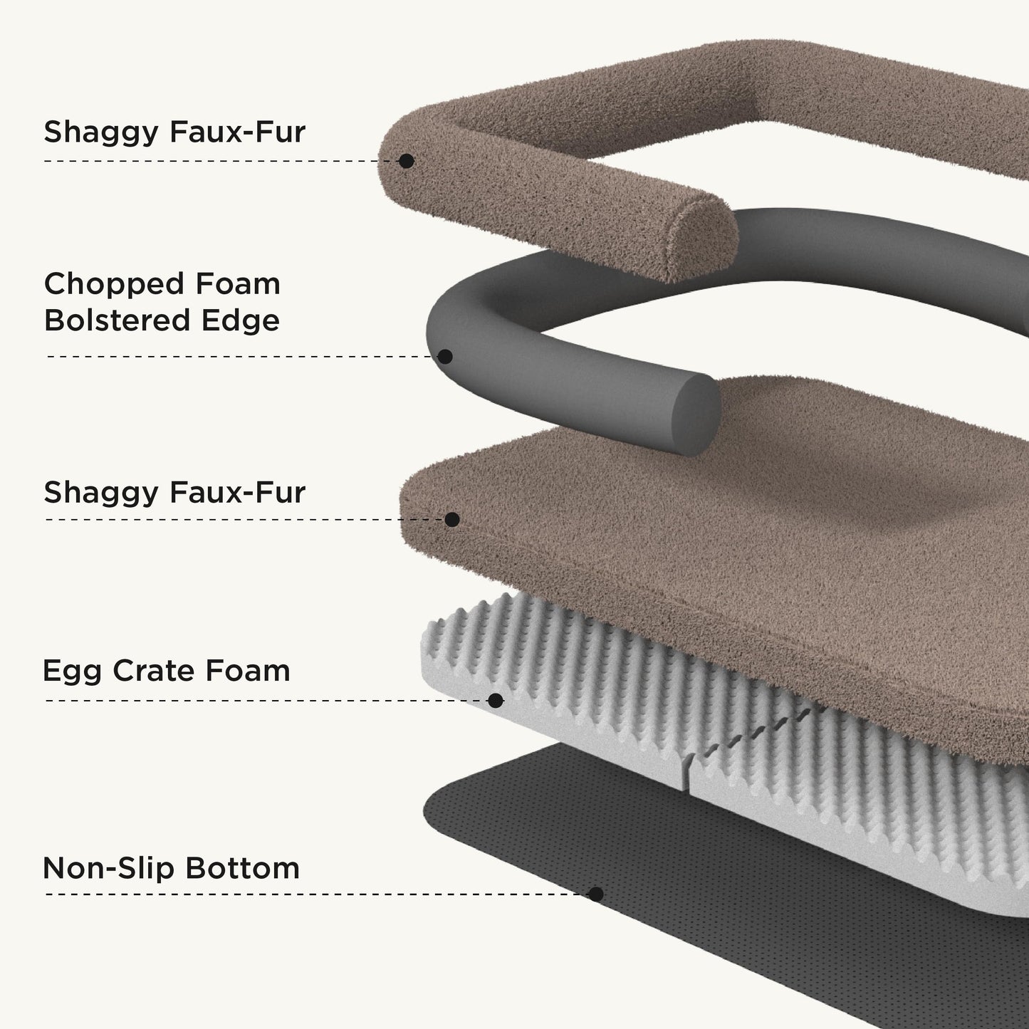 Bedsure Foldable Human Size Giant Dog Bed for Adults, 2 in 1 Calming Pet Bed with Egg Foam Supportive Mat and Waterproof Liner, Faux Fur Orthopedic Sofa, Camel