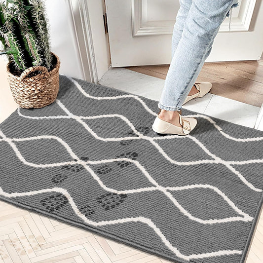 Dirt Trapper Mud Mats for Dogs Indoor Entrance for Food and Water Non-Slip Dog Bed Machine Washable Door Mat Indoor for Muddy Paws 32"x20"